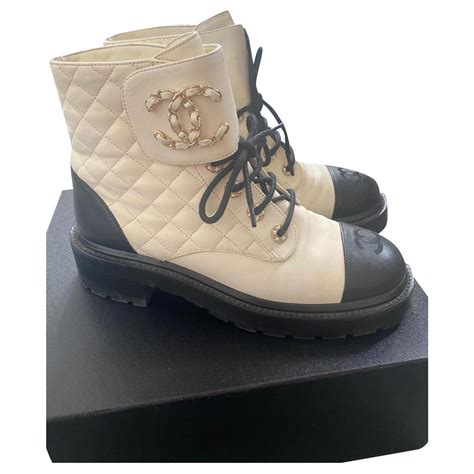 chanel boots 2018 white